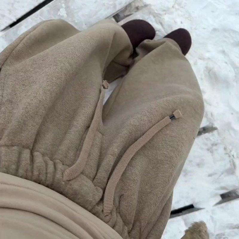 欧货高端定制驼色毛呢大码阔腿女