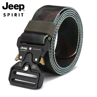 JEEP腰带男帆布自动卡扣机能裤带潮流工装裤加长战术尼龙户外皮带