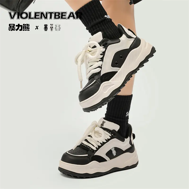 Violentbear/暴力熊春季新款透气轻奢时尚百搭厚底男女潮鞋356-8Q
