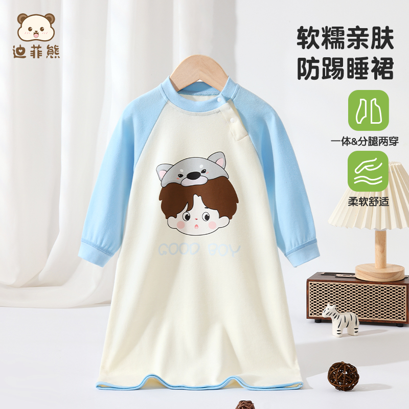 儿童开春睡裙纯棉家居服