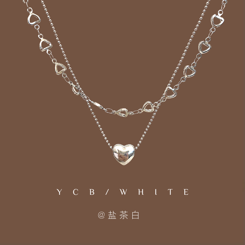 「浪漫狙击」双层爱心项链