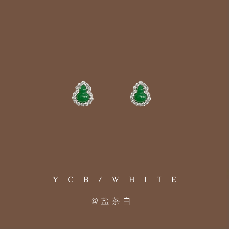 「冷翡翠」mini新中式耳钉！