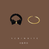 指环 个性 「神仙组合」简约百搭绳编蝴蝶结戒指素圈套装 男女情侣款