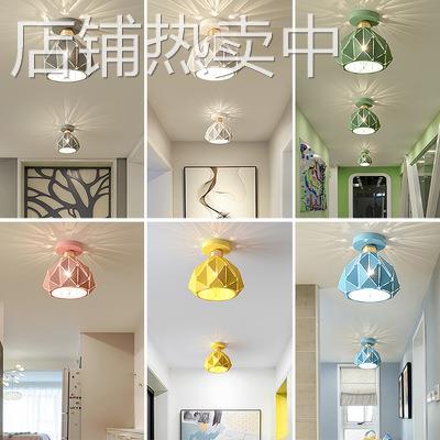 现代简约过道吸顶灯北欧创意个性入户走廊玄关天花吊顶嵌入式筒灯