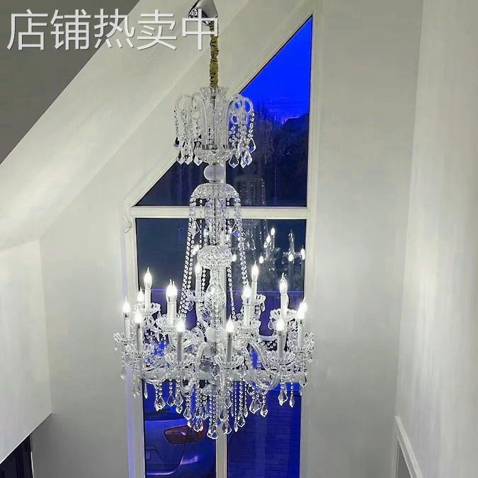 工厂直销欧式服装店楼梯间吊灯餐厅婚庆装饰水晶吊灯别墅工程灯具