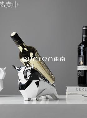 现代简约创意酒柜红酒架摆件轻奢家居客厅餐桌玄关电视柜工艺品