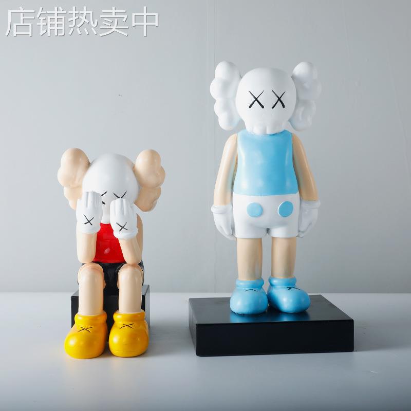 现代简约树脂卡通人物创意摆件家居装饰样板间客厅书房酒柜摆设