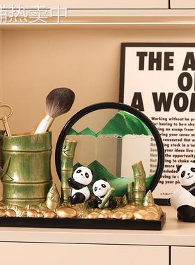 贝汉美节节高升笔筒流沙画软装家居桌面装饰品送朋友闺蜜礼物摆件