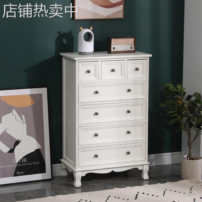 美式斗柜实木收纳储物柜客厅靠墙小柜子卧室五斗餐边柜置物架家用