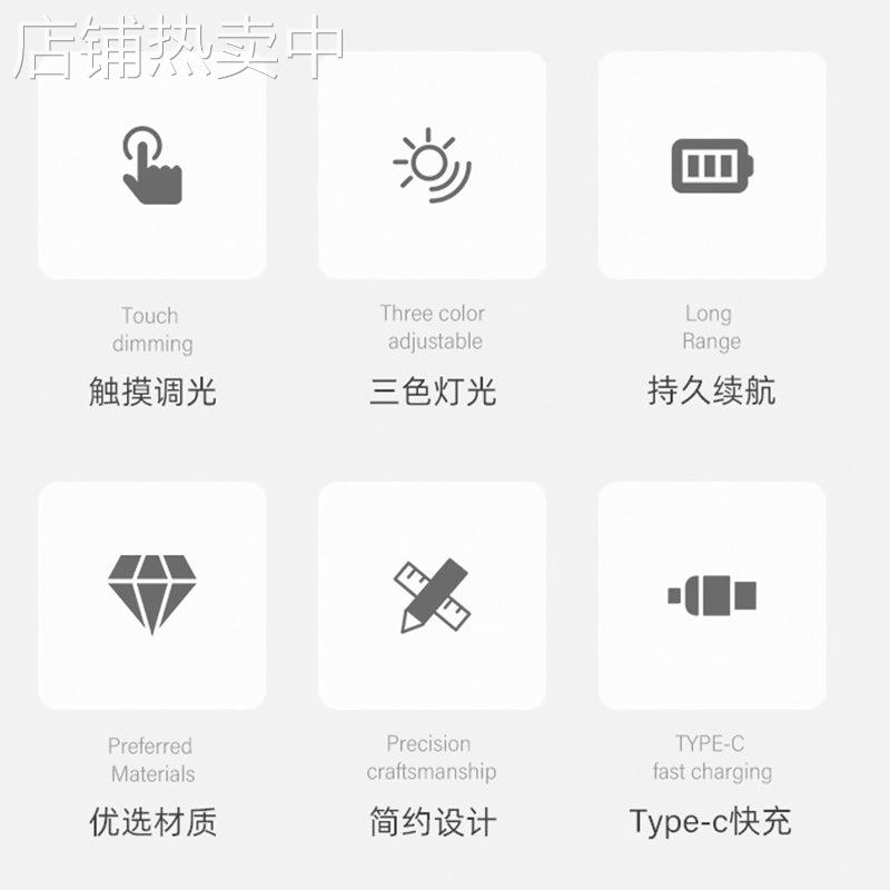 台灯床头灯触摸小夜灯卧室睡眠艺术无线充电网红温馨浪漫夜灯