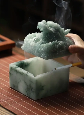 树脂材质办公室新款玉色中式龙印