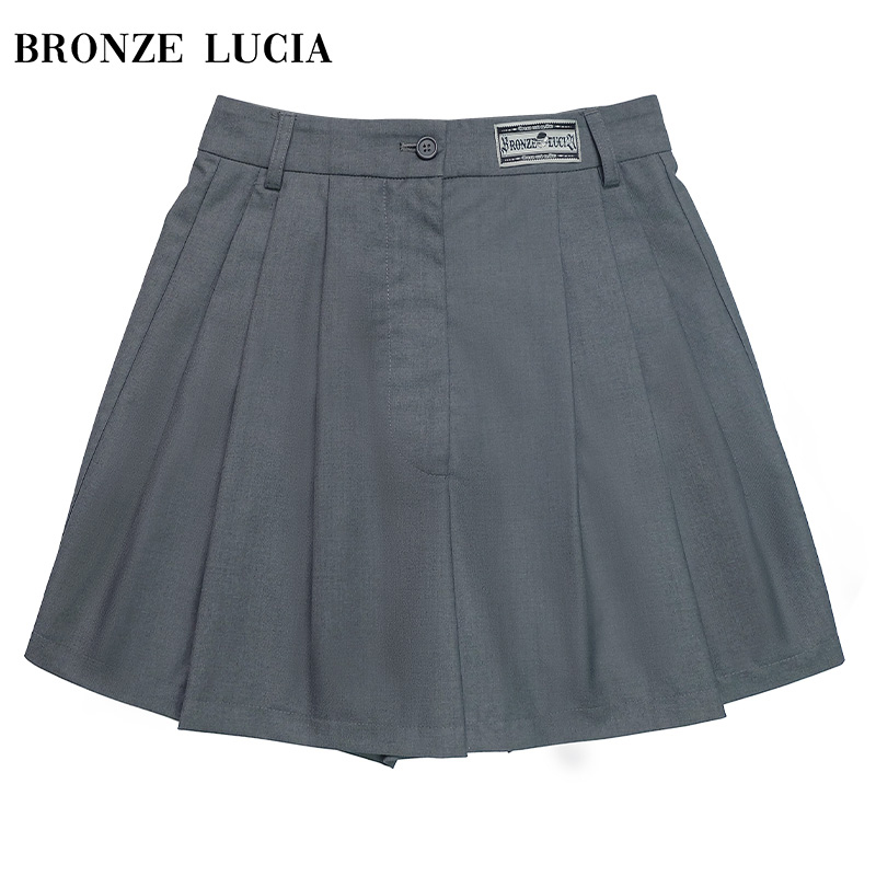 Bronze Lucia灰色学院风短裤
