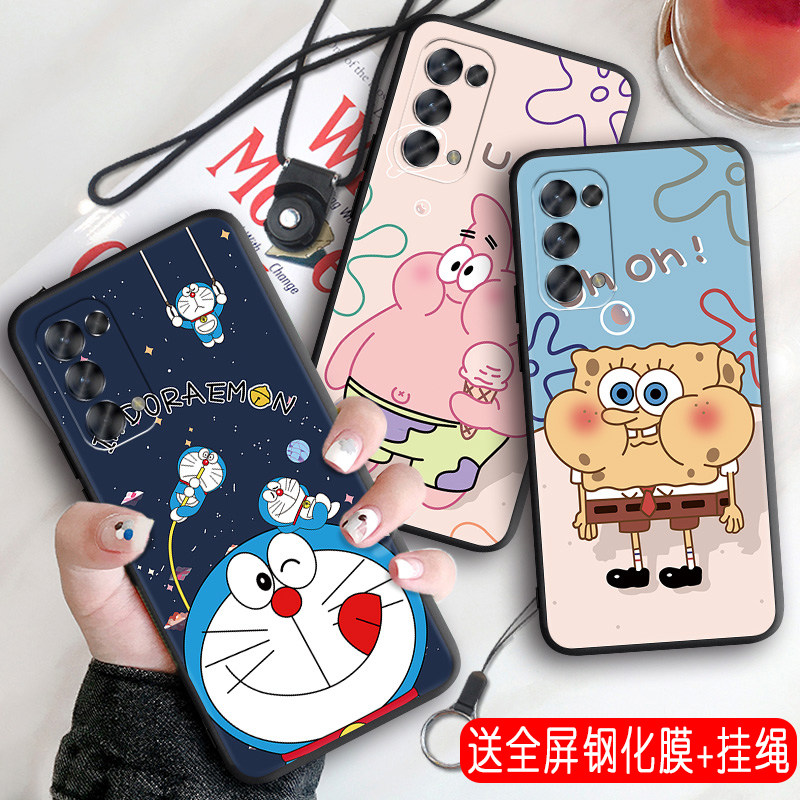 送钢化膜oppo reno5手机壳男女新品镜头全包硅胶防摔reno5软保护套