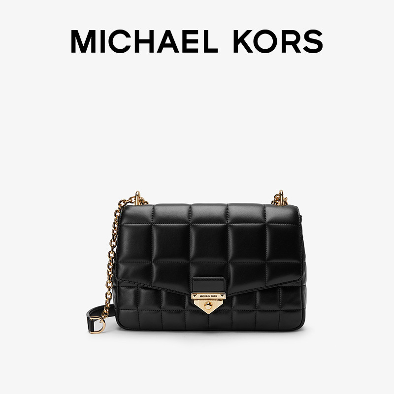 MK SOHO 2020秋季新款超大号羊皮绗缝链条枕头包云朵包单肩包女包