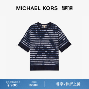 两件折上折 女士条纹短袖 MICHAEL 针织衫 KORS