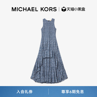 女士乔其纱前短后长无袖 连衣裙 KORS 孟子义同款 MICHAEL