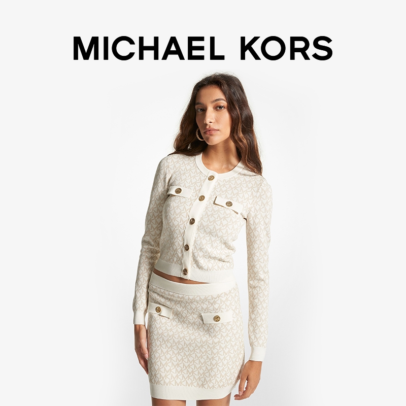 MK女士小香风针织上衣