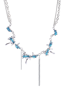 拼接冰川流苏项链女时尚
