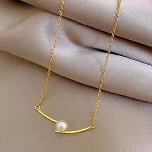 轻奢珍珠项链女夏2023年新款潮ins小众设计锁骨链时尚高级感配饰