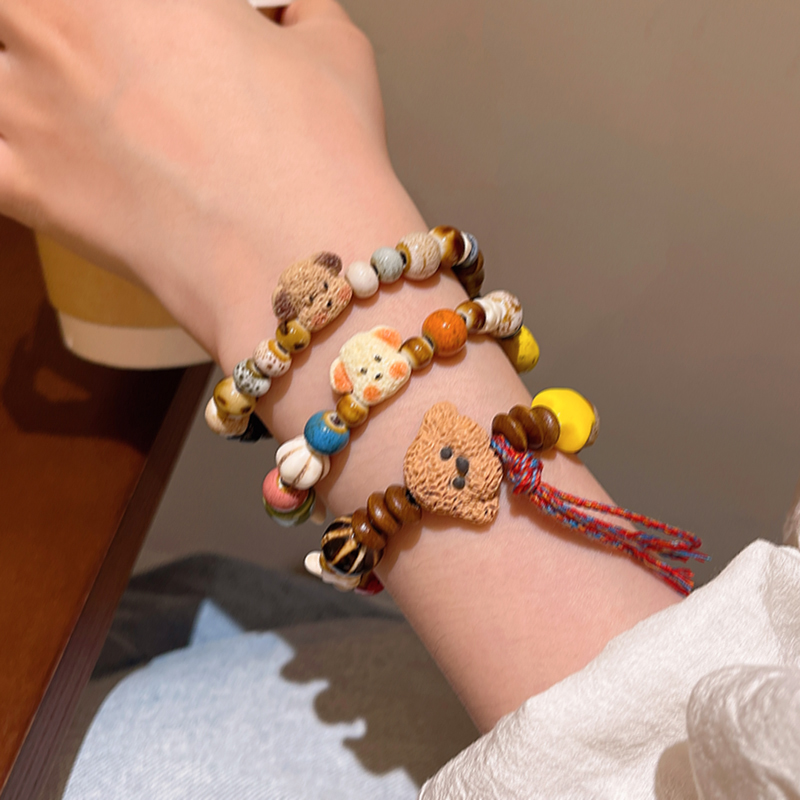 可爱陶瓷小熊手串女轻奢小众精致