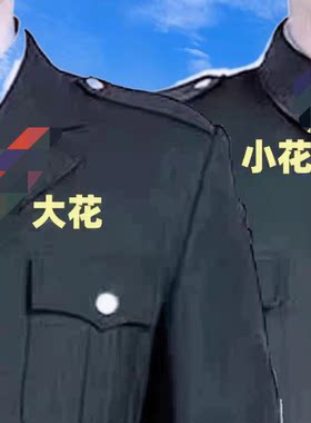 松枝叶领章金银色金属大领花徽章乐队麦穗领花升旗护卫队服装配件