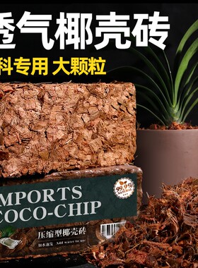 粗椰壳砖兰花专用营养土蝴蝶兰植料多肉土花卉君子兰椰糠脱盐椰砖