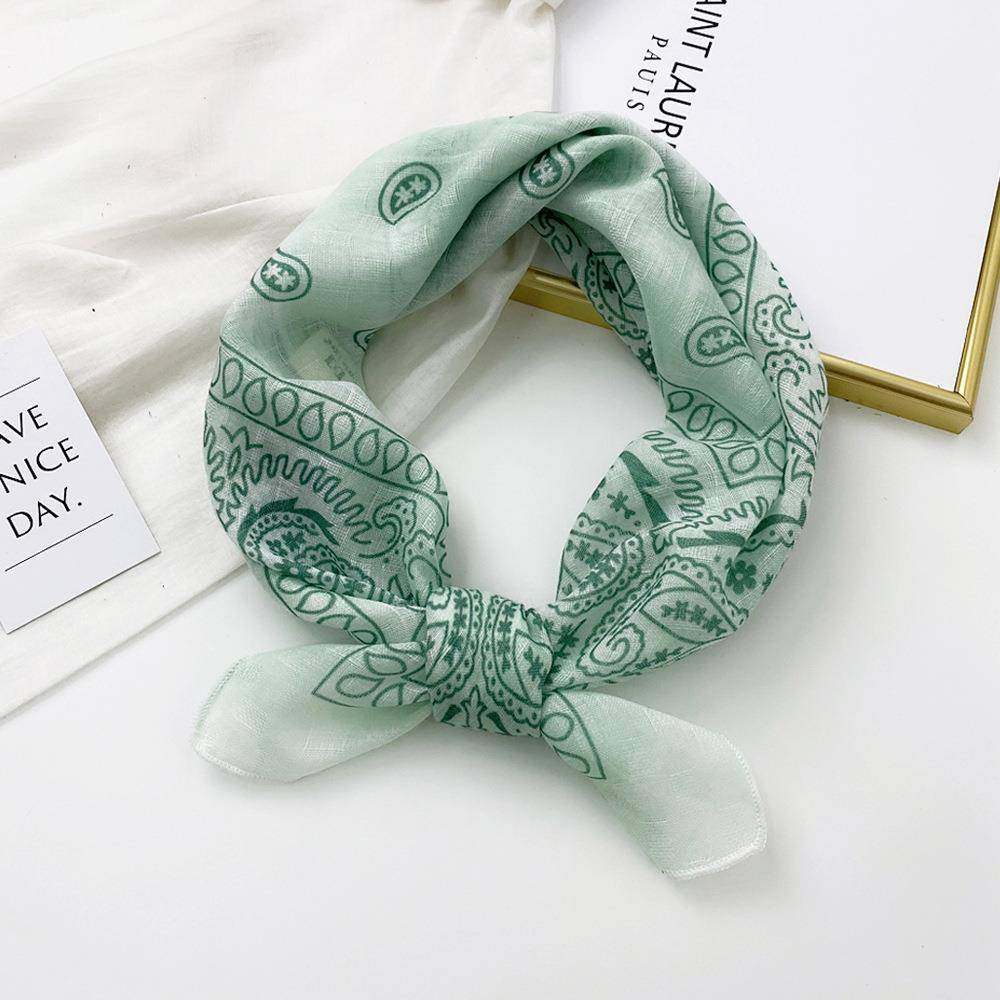 58棉麻小方巾丝巾女春秋夏季韩国小清新韩版文艺领巾发带装饰围巾