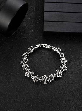 外贸速卖通新款跨境手链个性复古花朵花卉手链手饰厂家直销