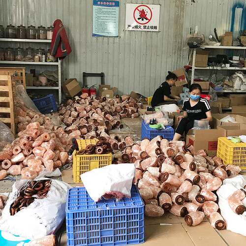 盐灯跨境货源巴基斯坦盐灯喜马拉雅水晶盐灯床头台灯夜灯氛围盐灯