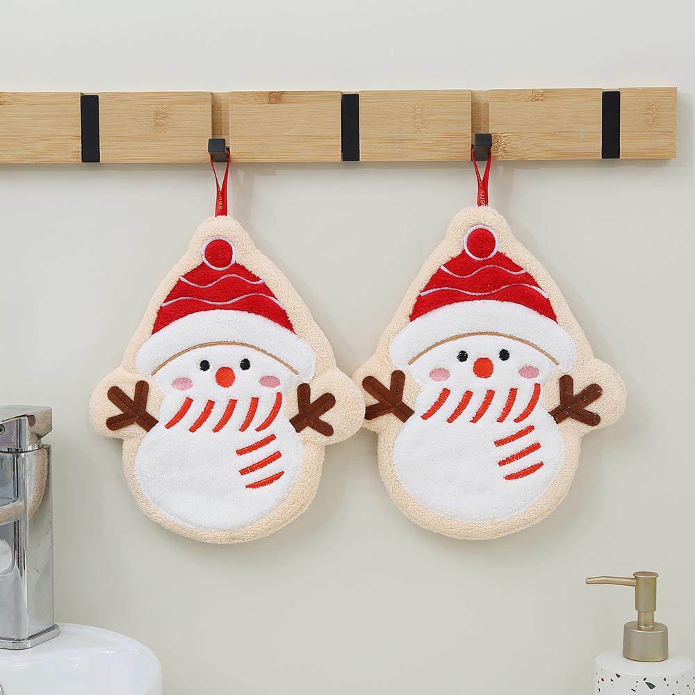 新款圣诞系列卫生间可挂式擦手巾柔软舒适加厚抹布儿童吸水小毛巾,家庭/个人清洁工具,厨房擦手巾,淘宝优惠券,粉丝福利购,淘宝优惠卷