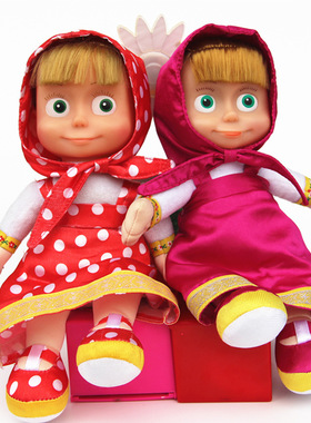 俄罗斯热卖玩具冬玛莎 熊 大眼睛娃娃与玛莎Masa和熊