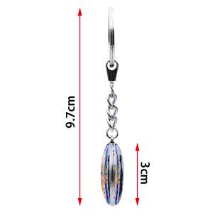 星期三亚当斯一家钥匙扣挂件wednesday双面水晶吊坠金属钥匙链