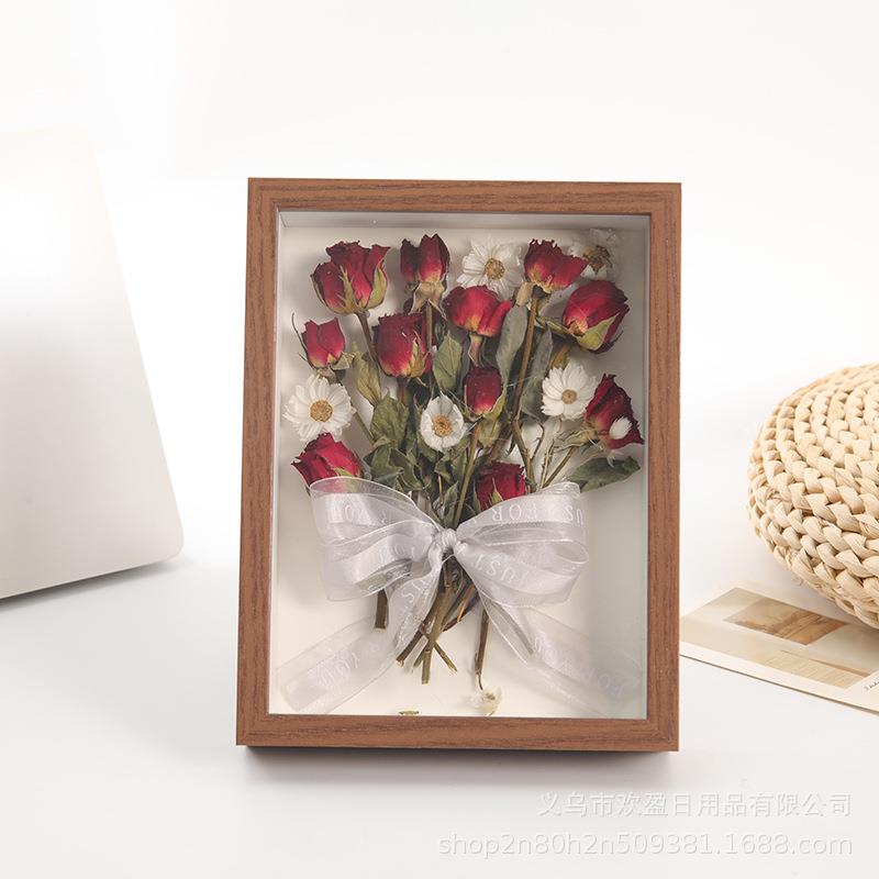 教师节礼物玫瑰干花相框摆台毕业季永生花送女友闺蜜长辈伴手礼物