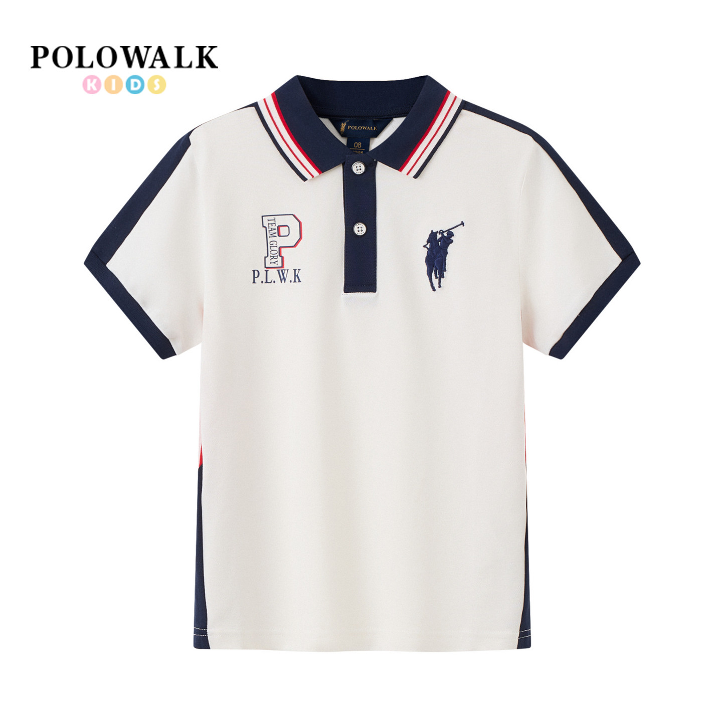 POLOWALK男童休闲翻领短袖polo衫图片