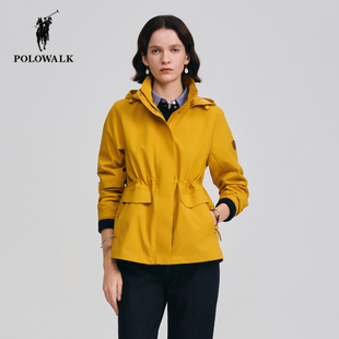 POLOWALK连帽外套女26春季新款保罗女装户外运动休闲收腰显瘦上衣