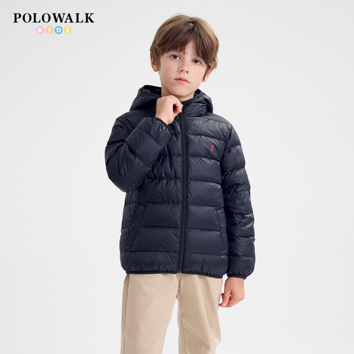 POLOWALK男童连帽轻薄羽绒服外套