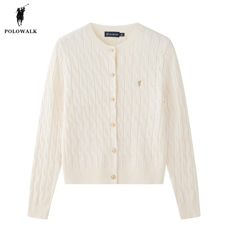 POLOWALK针织开衫女秋季新款保罗亲子装气质简约休闲绞花毛衣外套,女装/女士精品,毛针织衫,淘宝优惠券,粉丝福利购,淘宝优惠卷