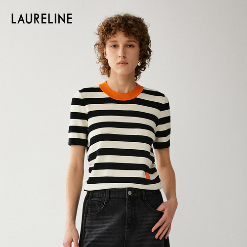LAURELINE/洛瑞琳秋季新款百搭简约套头毛衫女通勤毛衣