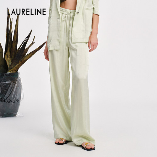 LAURELINE/洛瑞琳夏季新款时尚潮流凉爽舒适优雅简约设计休闲裤女