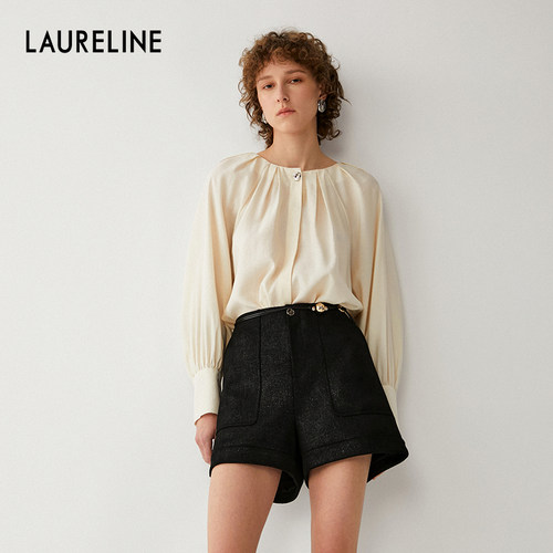 LAURELINE/洛瑞琳年秋季百搭简约日常气质衬衫女优雅通勤上衣