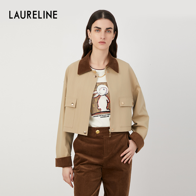 洛瑞琳通勤简约短外套