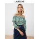 LAURELINE 女 通勤碎花衬衫 洛瑞琳桑蚕丝100%甜美上衣2023夏季 新款
