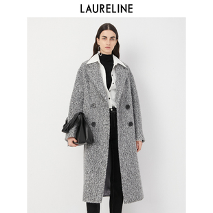 简约显高显瘦外套女 新款 LAURELINE 洛瑞琳oversize大衣2023年冬季