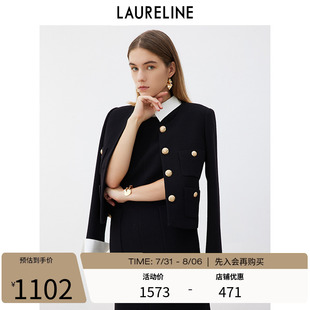LAURELINE 小香风轻奢时髦大衣女 洛瑞琳绵羊毛100%外套春季 新款