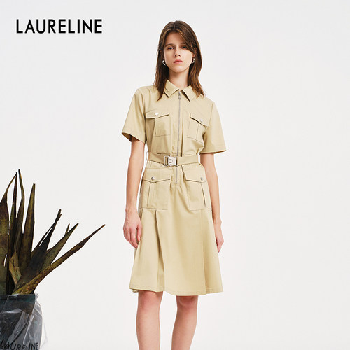 LAURELINE/洛瑞琳收腰显瘦连衣裙夏季新款气质名媛度假风裙子