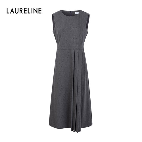 LAURELINE/洛瑞琳无袖连衣裙春季新款简约百搭高端轻奢裙子女