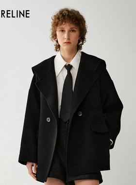 LAURELINE/洛瑞琳年秋季新款百搭大衣外套女纯色简约通勤风衣