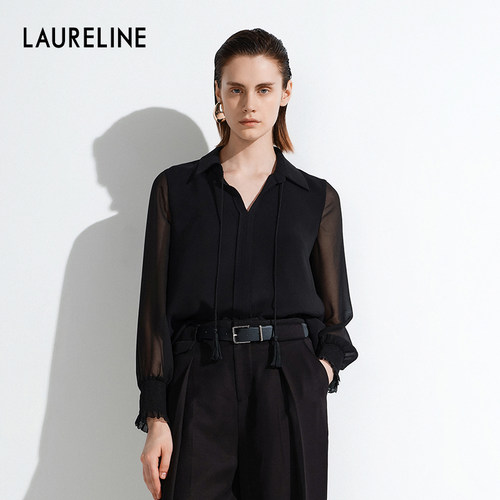 LAURELINE/洛瑞琳2025年秋季新款女士休闲衬衫时尚百搭显瘦上衣