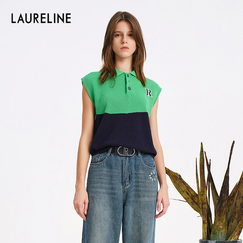 LAURELINE/洛瑞琳时尚通勤针织衫夏季新款森系百搭减龄上衣女