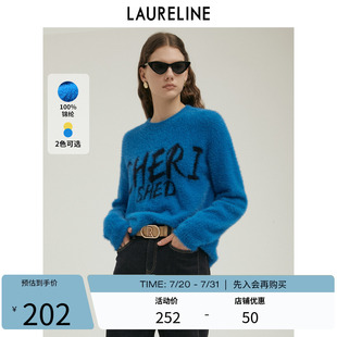 女 LAURELINE 洛瑞琳冬季 款 软糯针织上衣圆领百搭套头毛衫